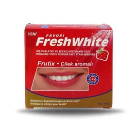 Fresh White Çilek Aromalı 50 gr Diş Beyazlatıcı Bakım Tozu