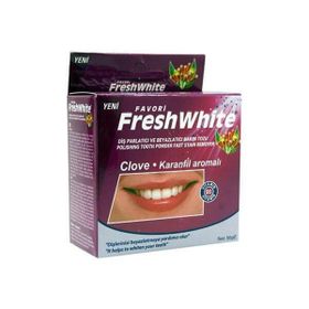 Fresh White Karanfil Aromalı 50 gr Diş Beyazlatıcı Bakım Tozu