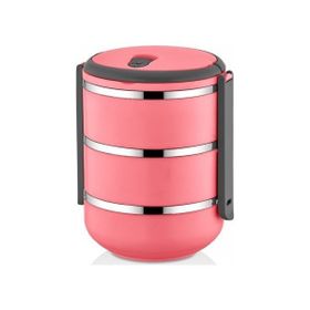 Freshbox 3 Katlı Model 2.25 lt Pembe Sefer Tası Saklama Kabı