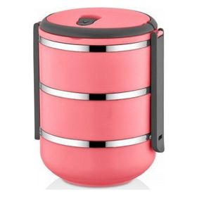 Freshbox 3 Katlı Model 2.25 lt Pembe Sefer Tası Saklama Kabı
