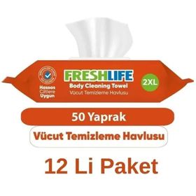 Freshlife 12x50 Adet Vücut ve Perine Temizleme Havlusu