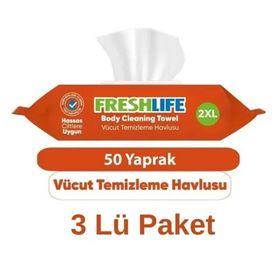 Freshlife 3x50 Adet Vücut ve Perine Temizleme Havlusu