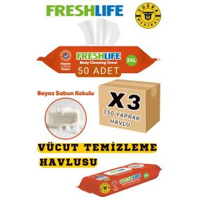 Freshlife 50x3 150 Yaprak Vücut Temizleme Havlusu