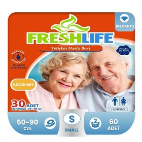 Freshlife 60 Adet S Belbantlı Hasta Bezi