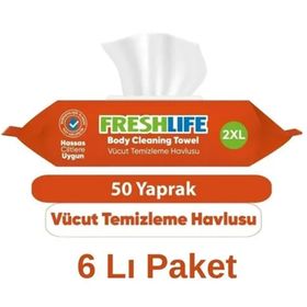 Freshlife 6x50 Adet Vücut ve Perine Temizleme Havlusu