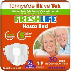 Freshlife Belbantlı Xlarge Beden 30 Adet Hasta Bezi