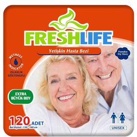 Freshlife Ekstra Large Büyük Boy Yetişkin 120-160 cm 120 Adet Hasta Bezi