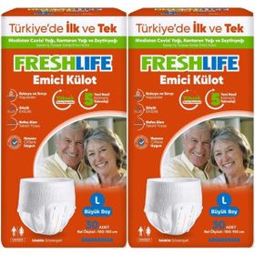 Freshlife Emici Külot Büyük Boy L 2x30'lu 60 Adet Hasta Bezi