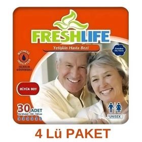 Freshlife L 4x30'lu Belbantlı Yetişkin Hasta Bezi