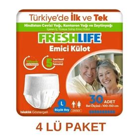 Freshlife L 4x30'lu Emici Külot Yetişkin Hasta Bezi