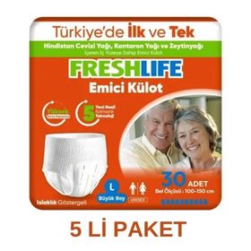 Freshlife L 5x30'lu Emici Külot Yetişkin Hasta Bezi