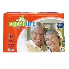 Freshlife Large 30 Adet Bel Bantlı Islaklık Göstergeli Beyaz Hasta Bezi
