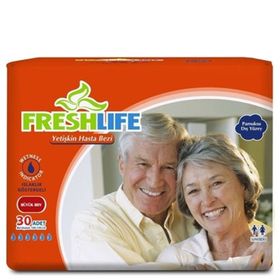 Freshlife Large 30'lu Beyaz Belbantlı Hasta Bezi