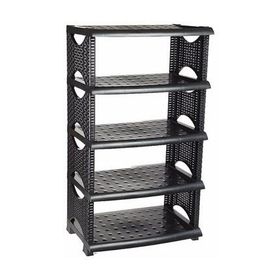 Freshlife Siyah Rattan Ayakkabılık