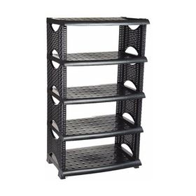 Freshlife Siyah Rattan Ayakkabılık