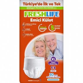 Freshlife XL Ekstra Büyük Boy Emici Külotlu 30 Adet Hasta Bezi