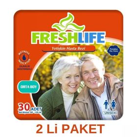Freshlife Yetişkin Bağlamalı Large-Büyük Boy 60 Adet Hasta Bezi