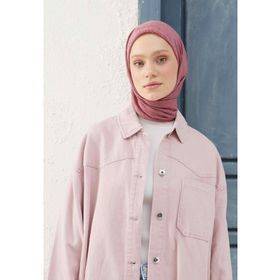 Freshscarfs Bambu Gül Pembe Eşarp