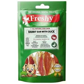Freshy 100 gr Ördek Eti Kaplı Tavşan Kulağı Köpek Ödülü