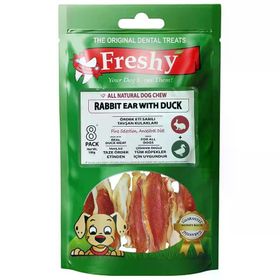Freshy 100 gr Ördek Eti Kaplı Tavşan Kulağı Köpek Ödülü
