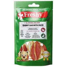 Freshy 100 gr Ördek Eti Kaplı Tavşan Kulağı Köpek Ödülü