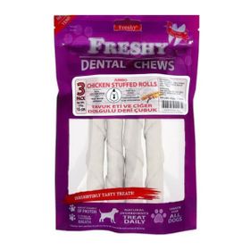 Freshy 120 gr Tavuk Eti ve Ciğer Dolgulu Deri Çubuk