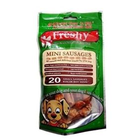 Freshy 20x100 gr Beef Sausages Biftekli Mini Sosis Köpek Ödülü