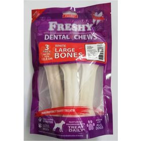 Freshy Beyaz Press Deri 3x55 gr Köpek Çiğneme Kemiği