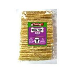 Freshy Dental Twists Naturel 100'lü 600 gr Burgu Çubuk