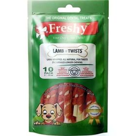 Freshy Lamb Twist Kuzu Etli Burgu Çubuk 10 Adet 12 cm Köpek Ödülü