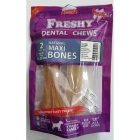 Freshy Maxi Bones Naturel Kemik 2'li 15 cm Köpek Ödülü