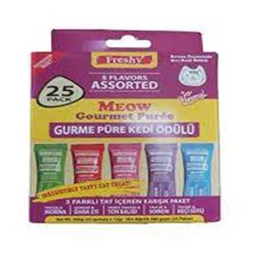 Freshy Meow Gurme 25'li 300 gr Karışık Paket Kedi Ödülü