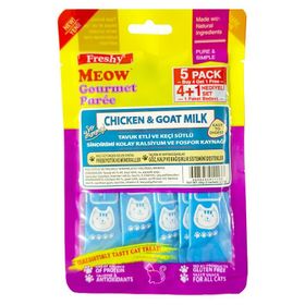 Freshy Meow Tavuklu ve Keçi Sütlü 4+1 Adet Krema Kedi Ödülü