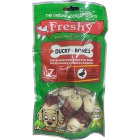 Freshy Ördek Kaplı Düğüm 6.5 cm 7 Adet Kemikler Köpek Ödülü