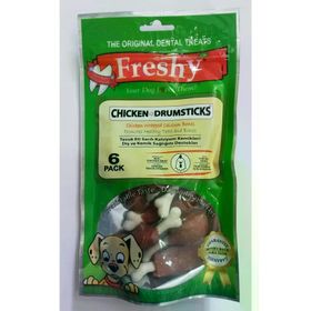 Freshy Tavuk Butları Tavuk Etiyle Sarmalanmış Kalsiyum Kemikleri 90 gr Köpek Ödülü