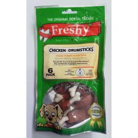 Freshy Tavuk Butları Tavuk Etiyle Sarmalanmış Kalsiyum Kemikleri 90 gr Köpek Ödülü