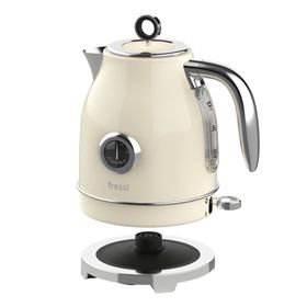 Fressi FR-KT05 Vintheat 1.7 lt Isı Göstergeli Retro Krem Kablosuz Kettle Su Isıtıcısı