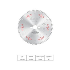 Freud LU3D0600 Suntalam-Mdf 300X3.2X30 Gümüş Göbek 96 Dış Testere