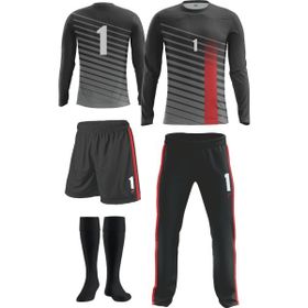FreySport Bevel Siyah Kırmızı Kaleci Seti