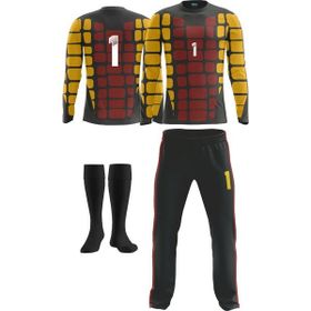 FreySport Retro Siyah Kırmızı Kaleci Seti