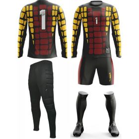FreySport Retro Siyah Kırmızı Kaleci Seti