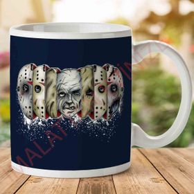 Friday the 13th Jason Faces Baskılı Kupa