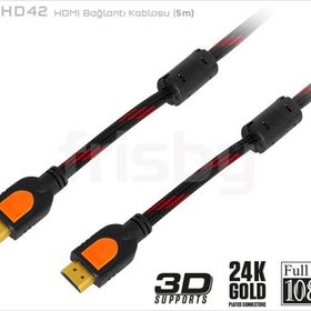 Frisby FA-HD42 5 mt Altın Uçlu 3D HDMI Kablo