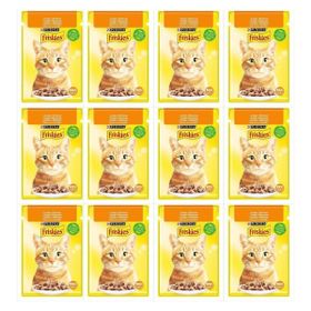 Friskies 12x85 gr Tavuklu Soslu Yaş Kedi Maması