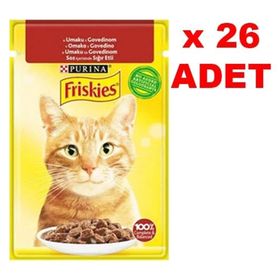 Friskies 26x85 gr Sığır Etli Yaş Kedi Maması