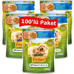 Friskies Junior Tavuklu ve Havuçlu 100x100 gr Yavru Köpek Yaş Maması