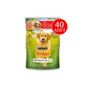 Friskies Sığır Etli ve Havuçlu 40x100 gr Yetişkin Köpek Konservesi