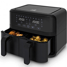 Fritel Snacktastic 8180 Duo Siyah 5 lt Çift Hazneli Airfryer