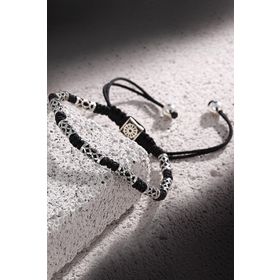 FRNCH FRJ11062-1162-S Makrome Siyah Renk Handmade Bileklik