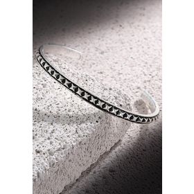 FRNCH FRJ11175-1275-A2 Handmade Piramit Desenli Antik Çok Renkli Erkek Kelepçe